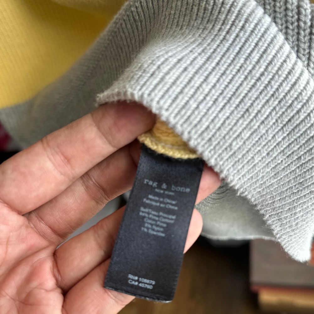 Rag And Bone Yellow Stripe Pullover Jumper - image 5